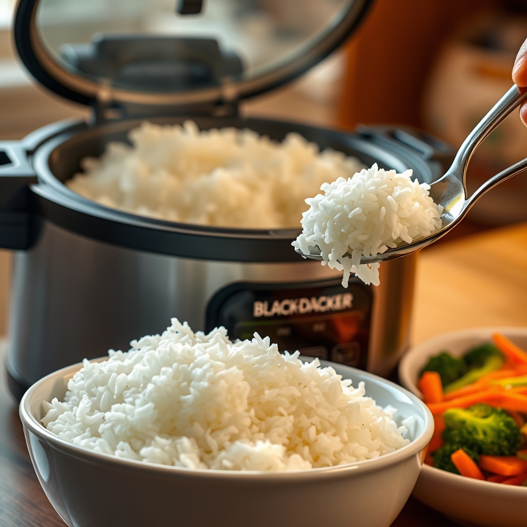 rice cooker in action