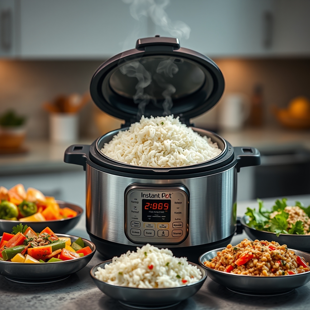 rice cooker in action