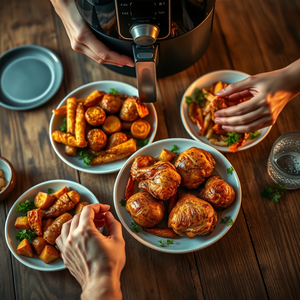 Ceramic Airfryer in action