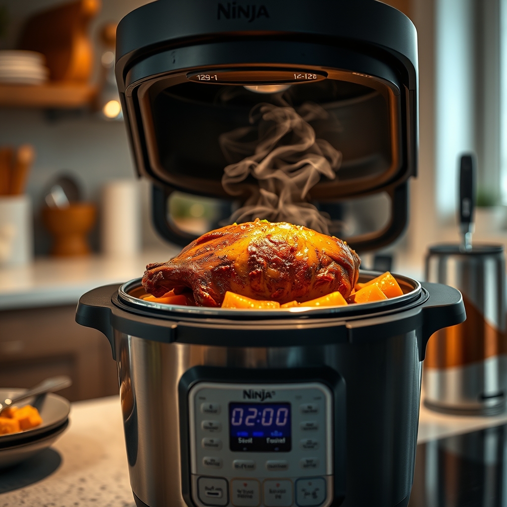 multi cooker in action
