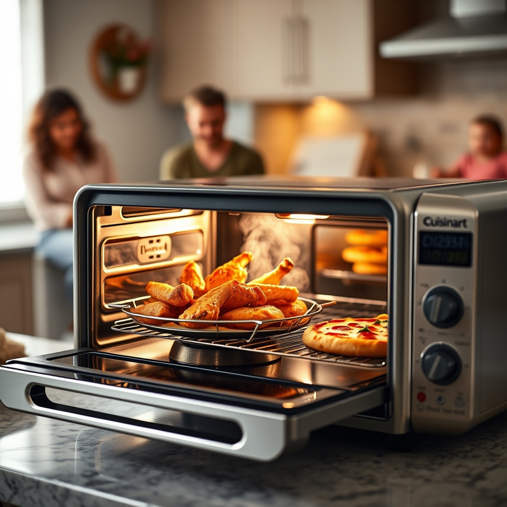 air fryer in action