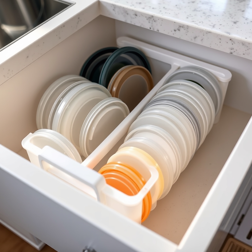 lid organizer in action