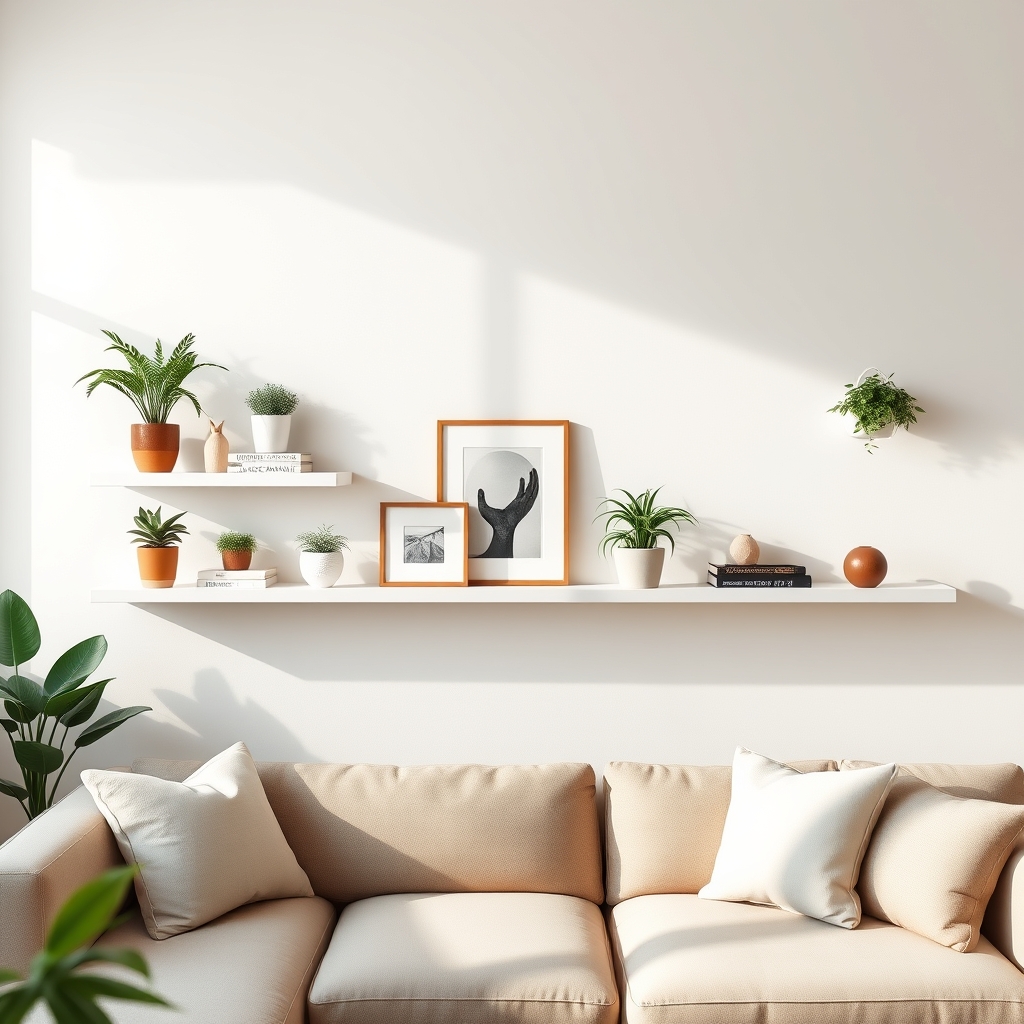 floating shelves product view