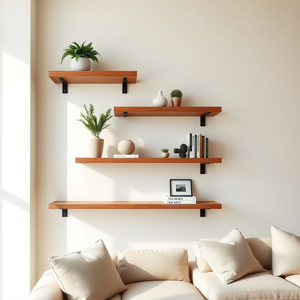 floating shelves product view
