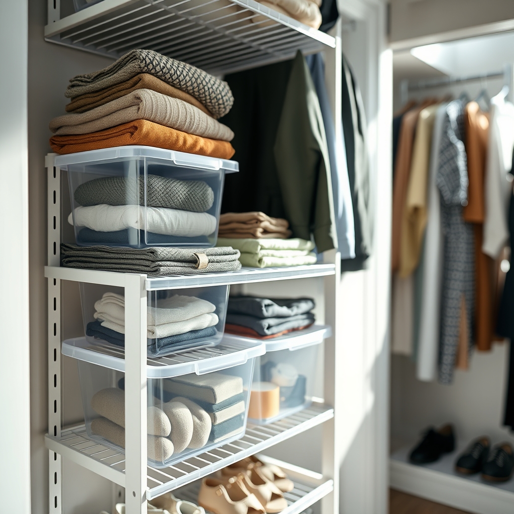 plastic shelves in action