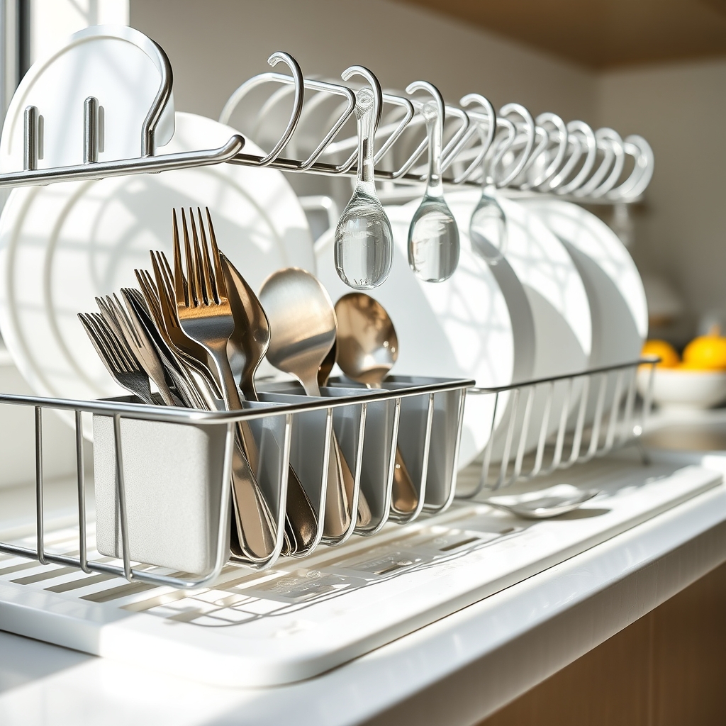 dish rack in action