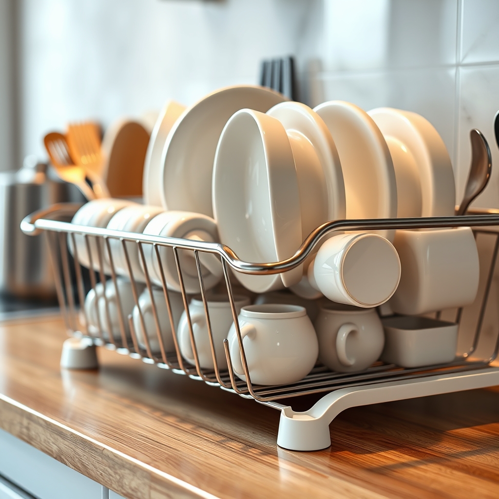 dish rack in action