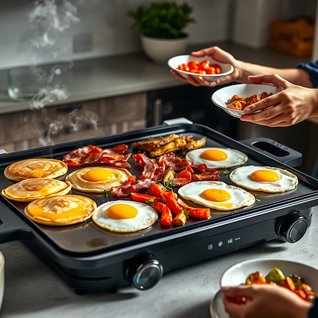 Electric Griddle: 10 Ultimate Secrets For Amazing Cooking In 2026 2 electric griddle in action