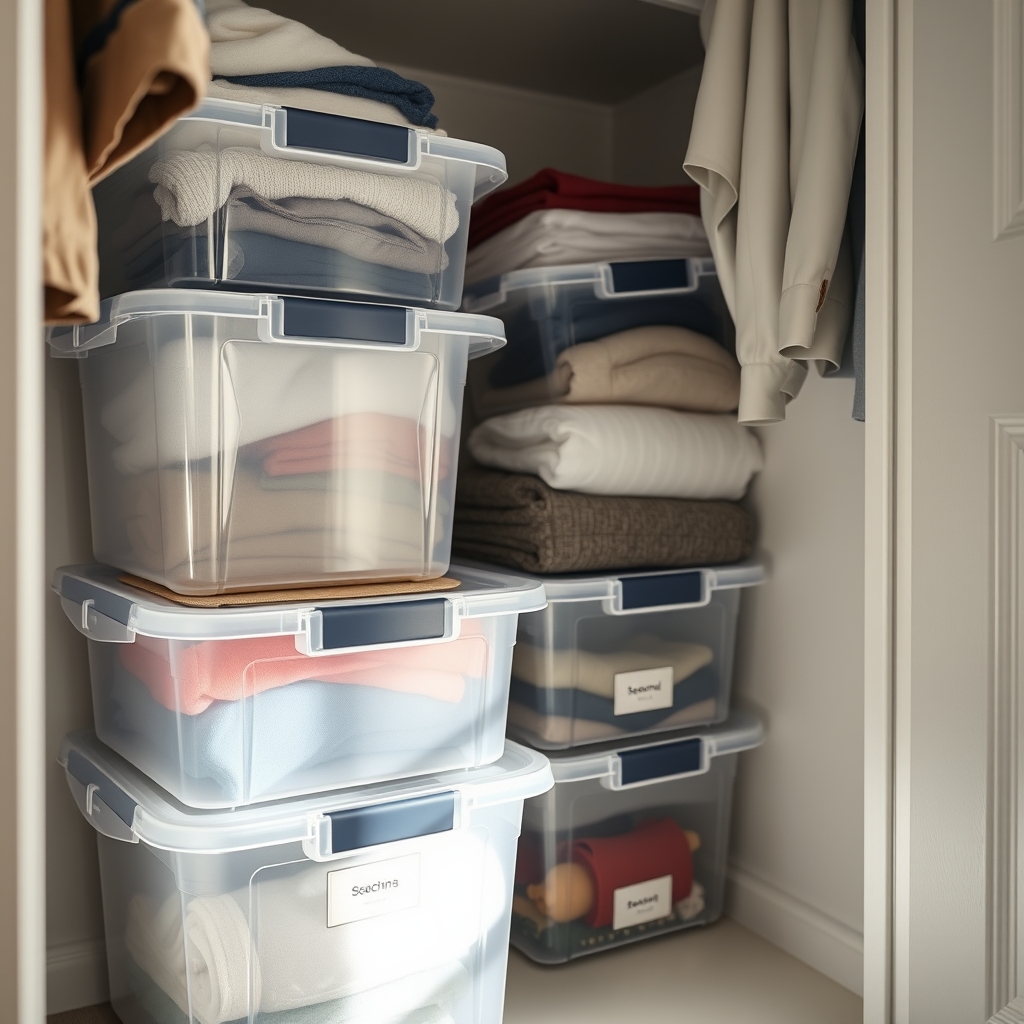 storage bins in action