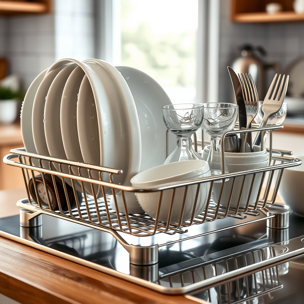 dish rack in action