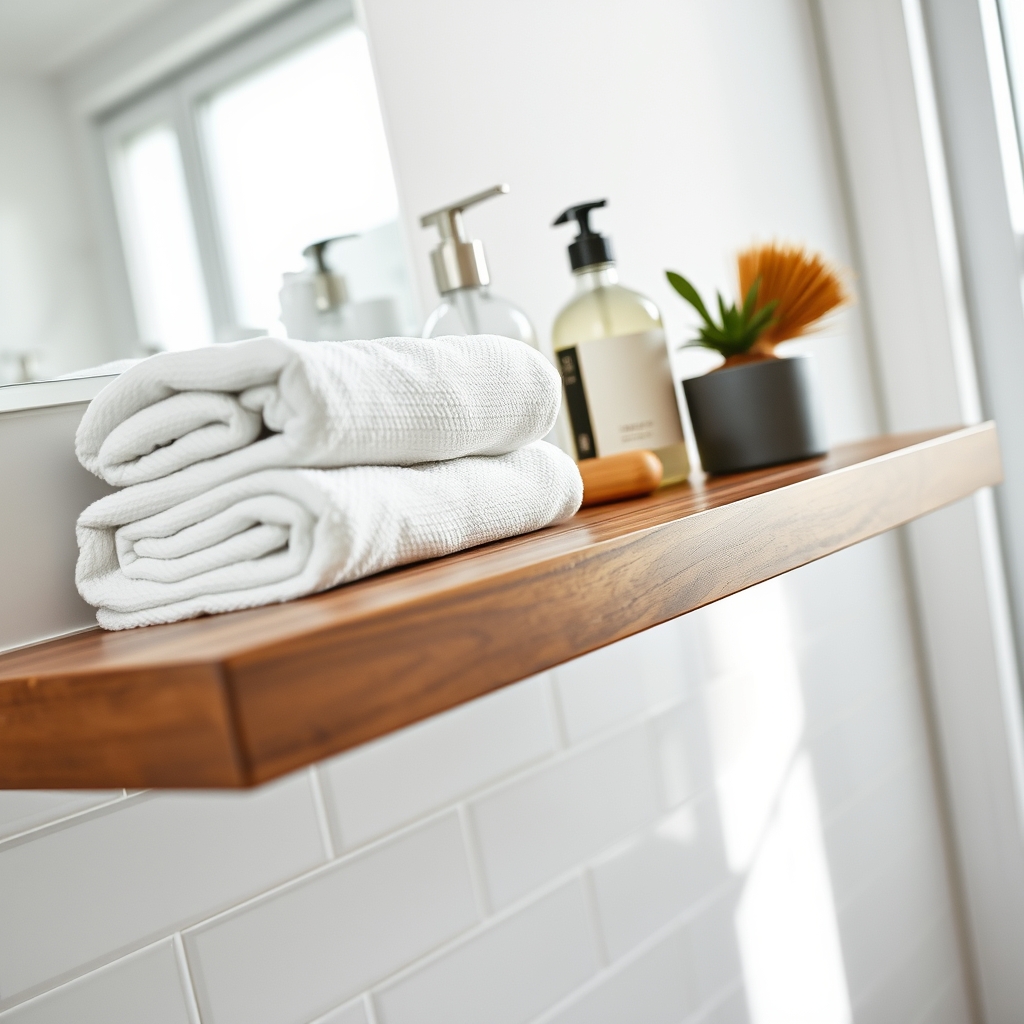 floating shelves in action