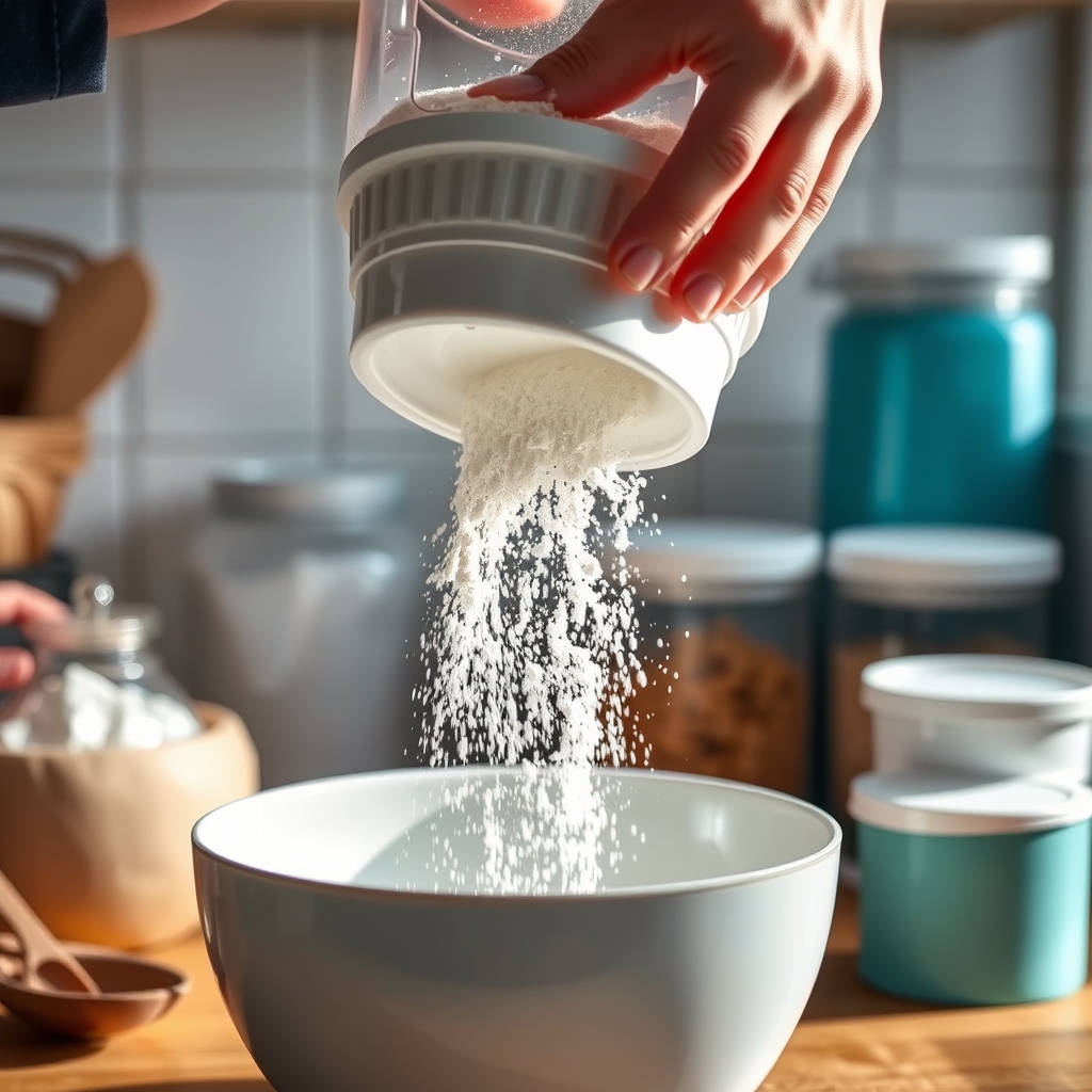 flour container in action