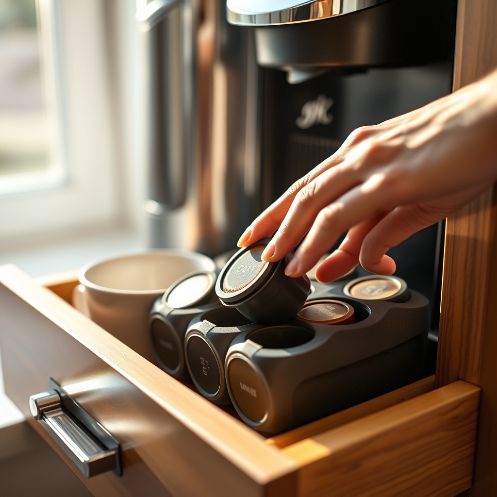 coffee drawer in action