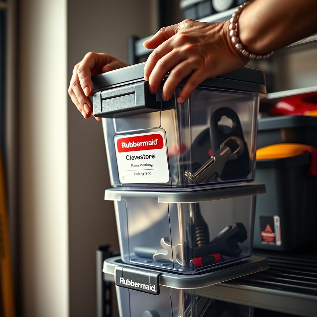 storage bins in action